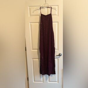 Elegant Burgundy Sequin Dress